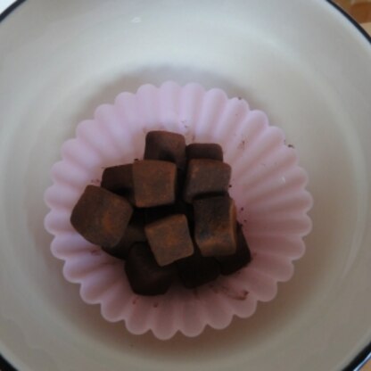 私は丸の形にできなくて四角にしてみました。2歳の娘も「チョコレート食べる♪」と言いながら催促してくるほどおいしかったです。